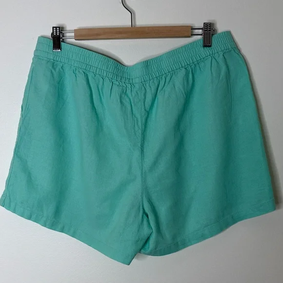J. CREW FACTORY Sunwashed Mint Green Linen Blend Shorts - Picture 4 of 8